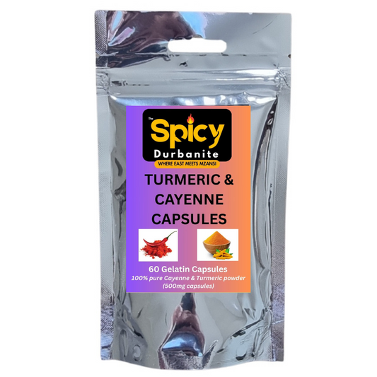 Turmeric and Cayenne capsules (with Black pepper)